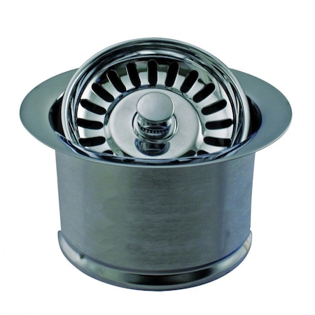 Westbrass InSinkErator Style Extra-Deep Disposal Flange and Strainer in Satin Nickel D2082S-07